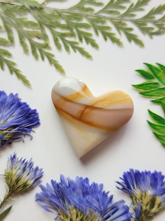 Polychrome jasper heart
