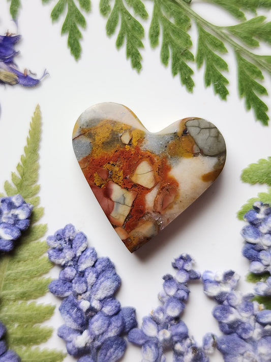 Brecciated Ibis jasper heart