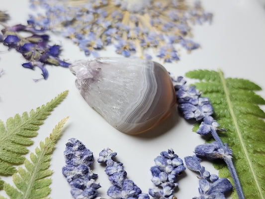 Amethyst Cathedral agate with crystal edge