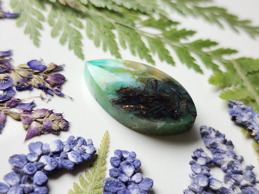 Petrified Blue Opalized wood with copper