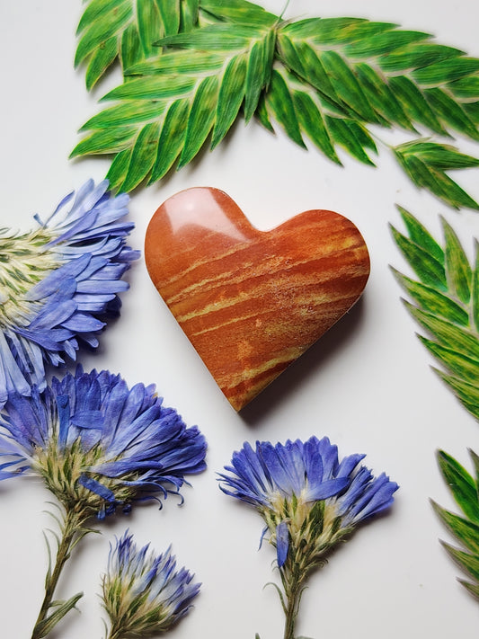 Polychrome jasper heart