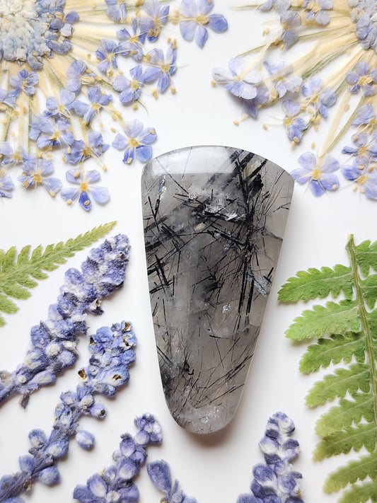 Black Tourmaline in quartz