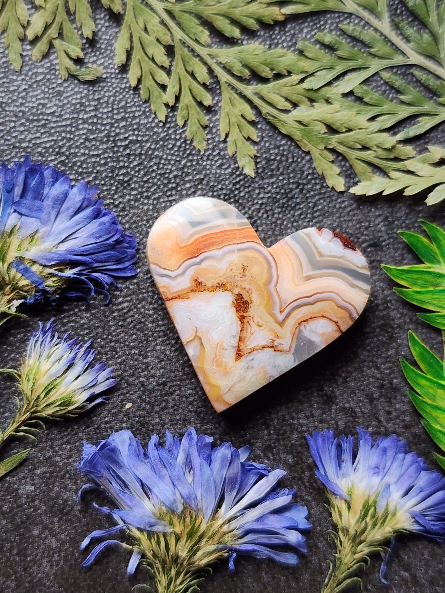 Rincon lace agate heart