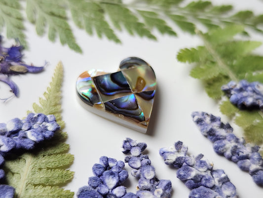 Mosaic Abalone shell heart
