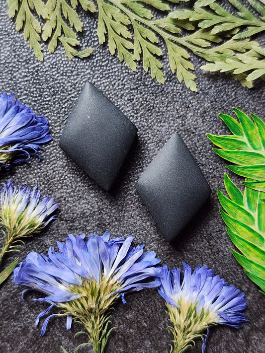 Black jade Actinolite pair (matte finished)