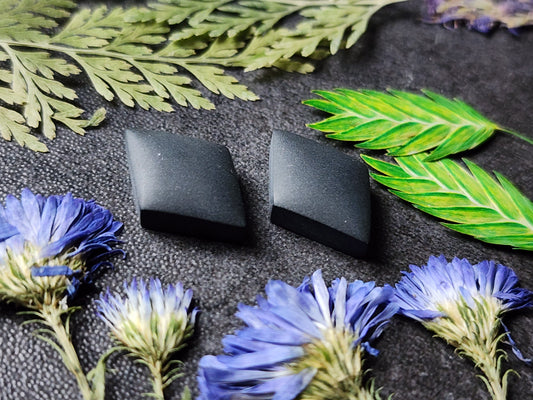 Black jade Actinolite pair (matte finished)