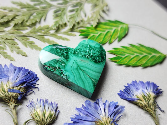 Malachite heart