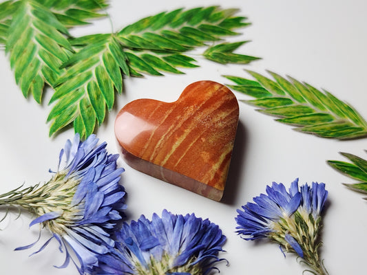 Polychrome jasper heart