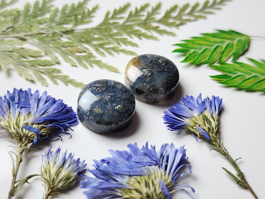 Marcasite agate pair