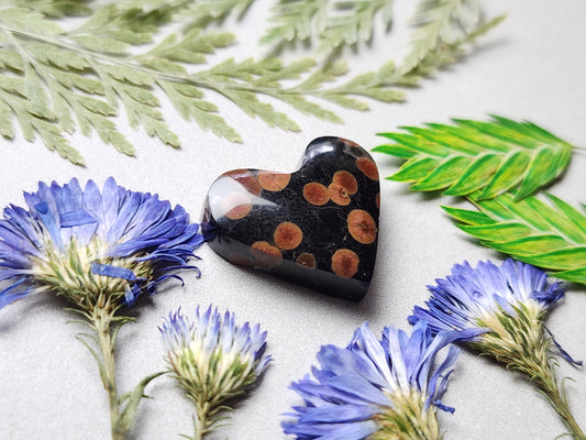 Peanut Obsidian heart
