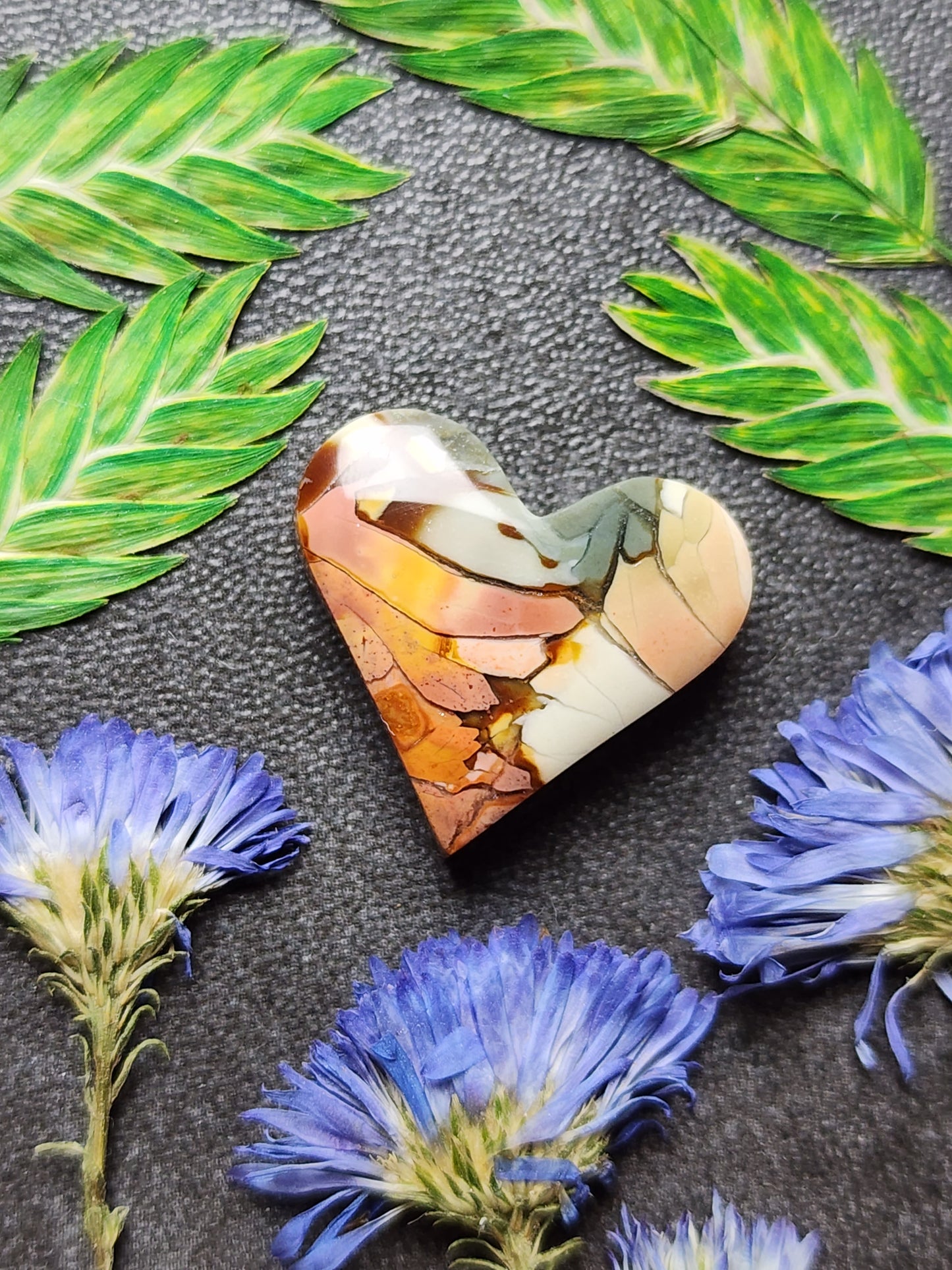 Brecciated Polychrome jasper heart